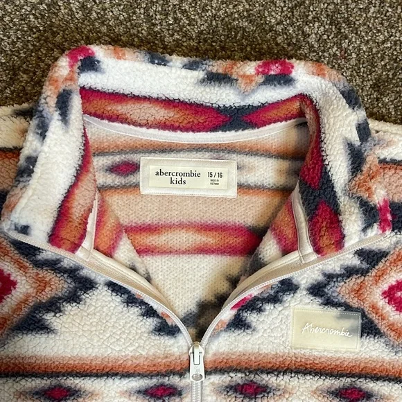 Abercrombie kids Sherpa Aztec half zip - Picture 6 of 7